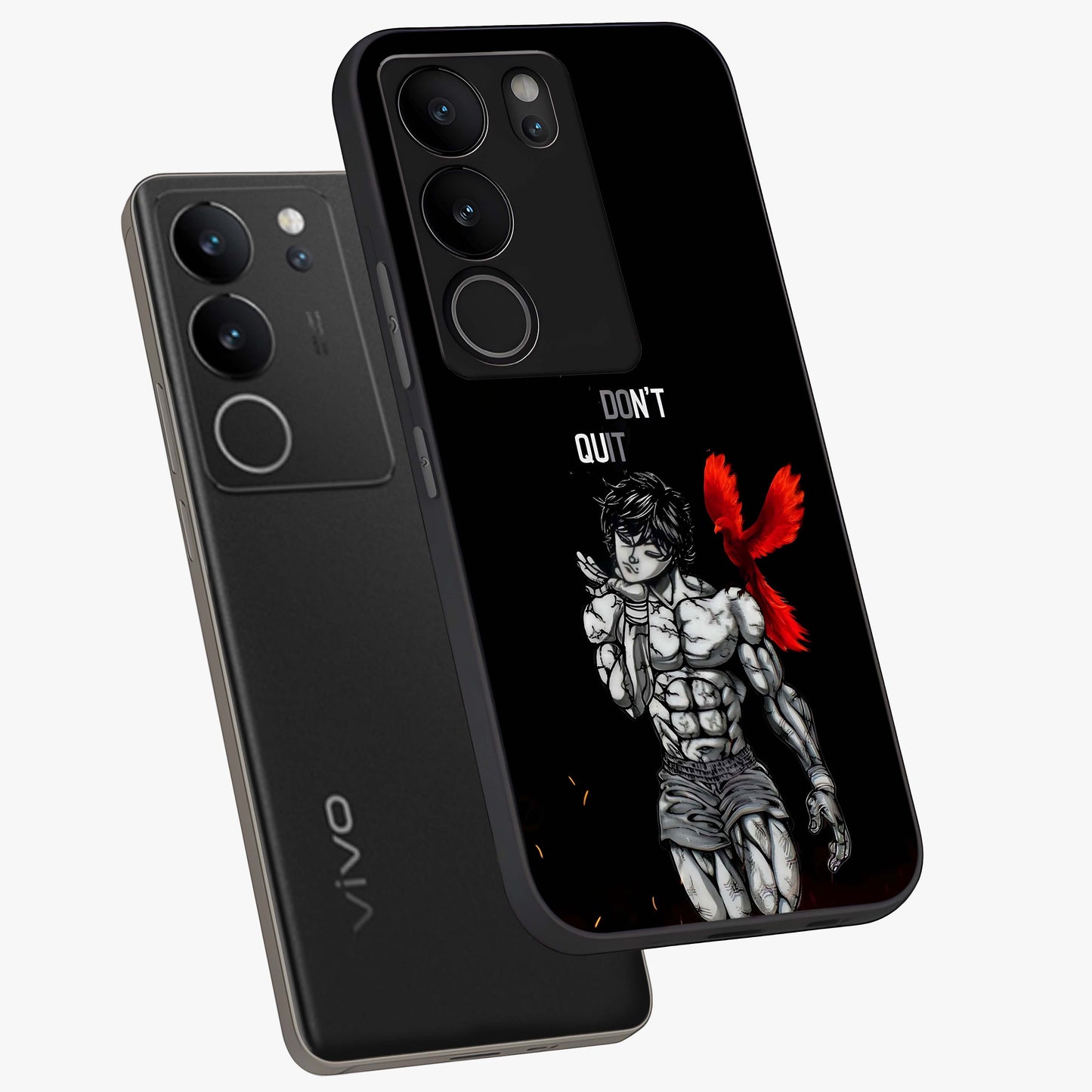 Rise Beyond Limits Glass Case displayed in angled mockup highlighting inspiring message design with modern aesthetic style.