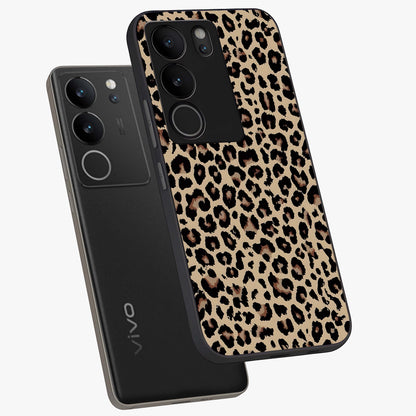 Savage Chic Pattern Glass Case displayed in angled mockup highlighting bold fashion inspired design with chic aesthetic.