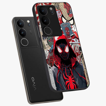 Spider Collage Street Glass Case displayed in angled mockup highlighting dynamic street style collage design with comic aesthetic.