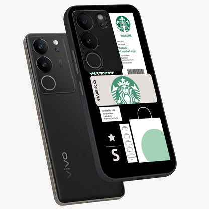 Starbucks Mocha Glass Case displayed in angled mockup highlighting stylish mocha themed design with cozy café aesthetic.