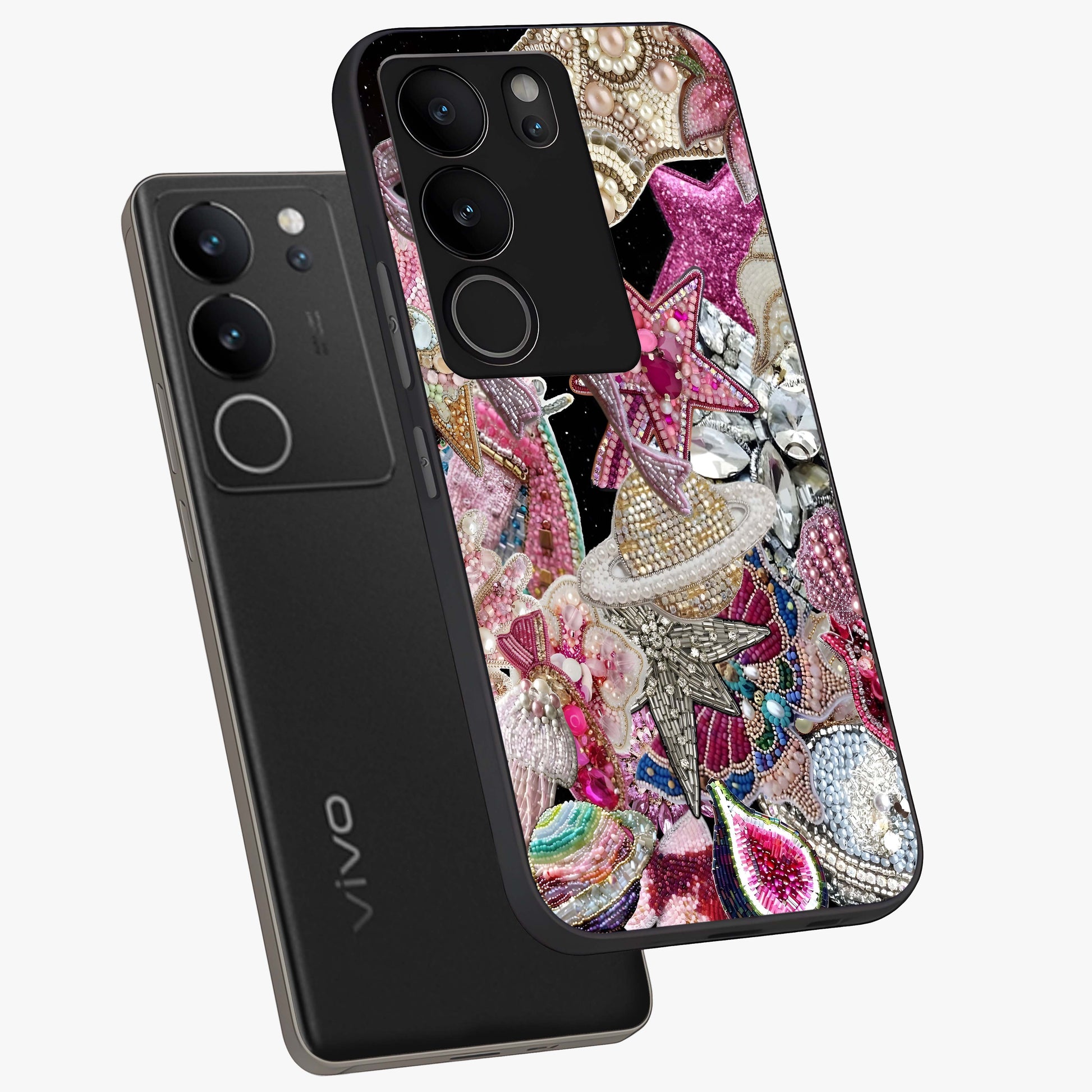 Starlit Jewel Dream Glass Case displayed in angled mockup highlighting glowing celestial jewel design with dreamy aesthetic.