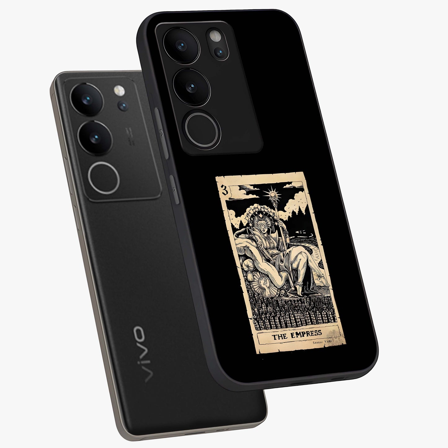 The Empress Glass Case displayed in angled mockup highlighting elegant royal design with majestic aesthetic style.