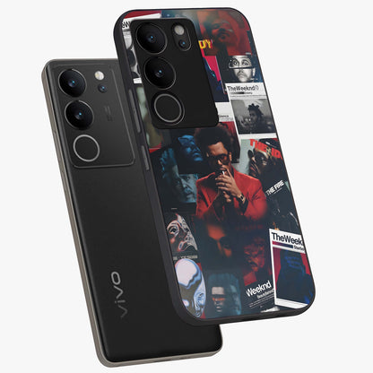 The Weeknd Glass Case displayed in angled mockup highlighting stylish pop culture inspired design with modern aesthetic.