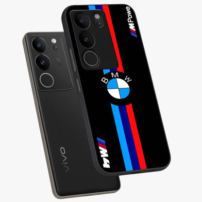 Turbo BMW Beast Glass Case displayed in angled mockup highlighting sleek racing car design with bold automotive aesthetic.