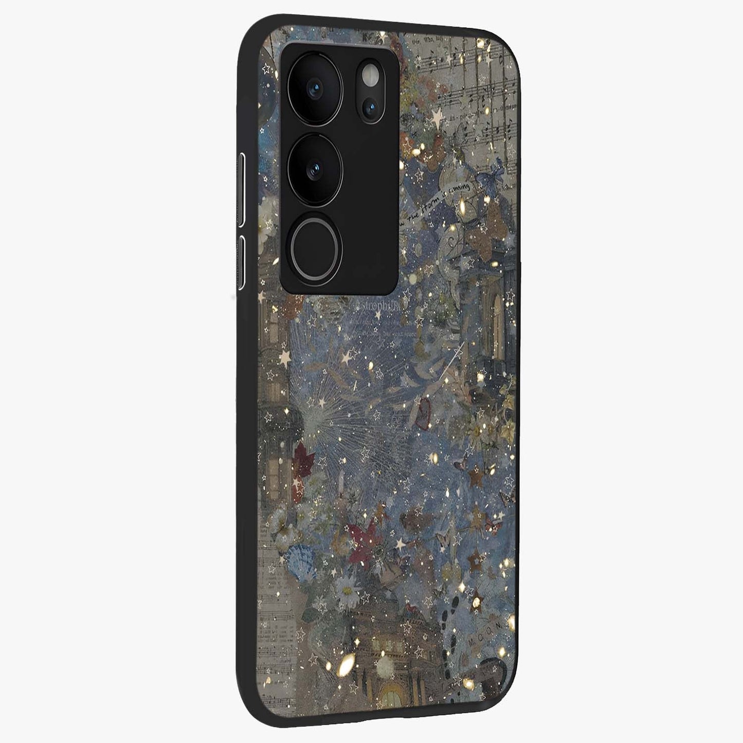 Aesthetic Astrolophia Glass Case upright view showcasing soft aesthetic theme with stylish modern look.