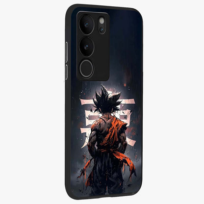 Dark Warrior In Rain Glass Case upright view showcasing powerful rainy battle scene with intense cinematic style.