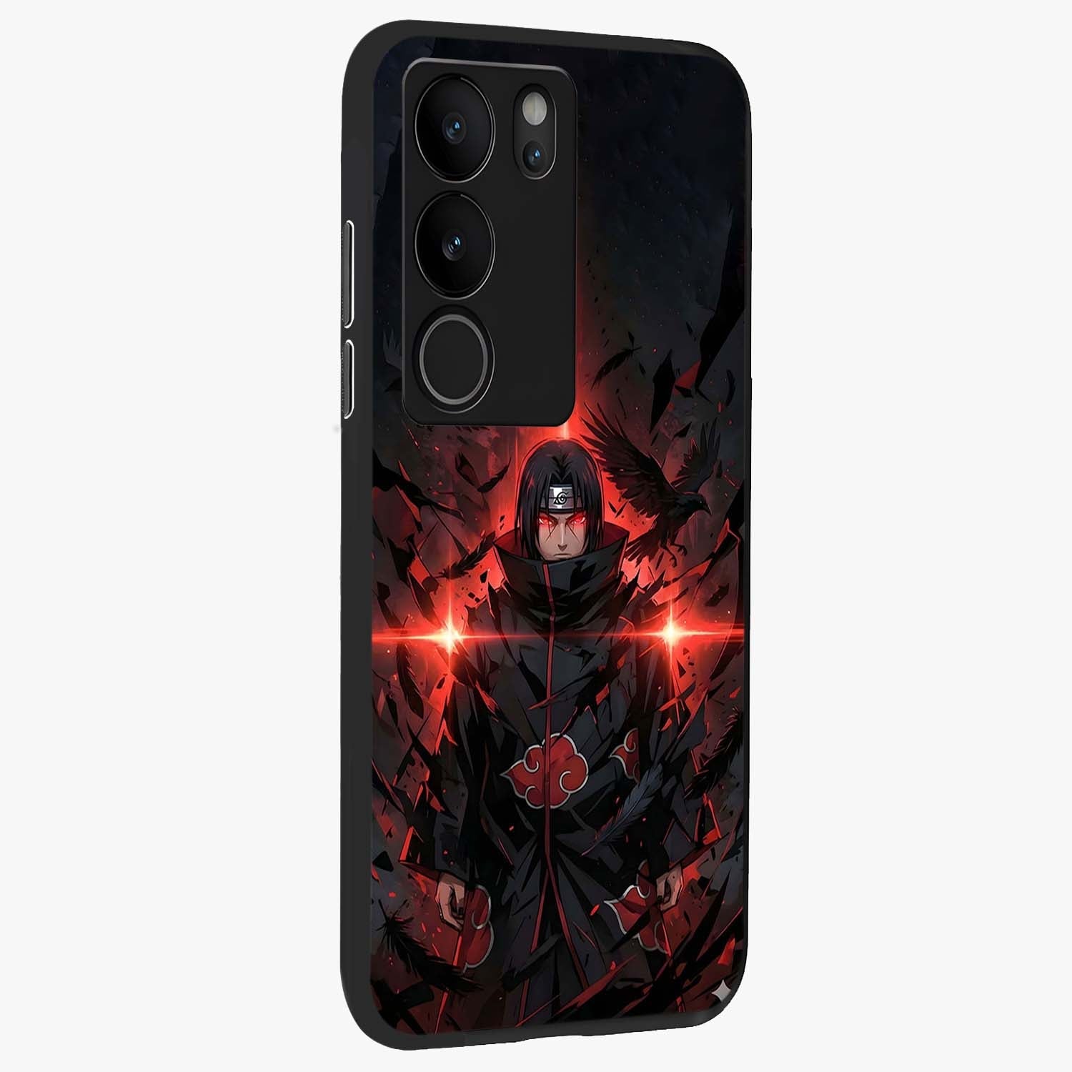 Focused Blade Discipline Glass Case upright view showcasing strong typography statement with sleek motivational theme.