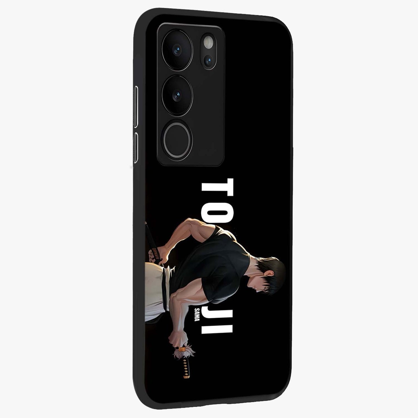 Midnight Blade Resolve Glass Case upright view showcasing intense warrior artwork with midnight battle theme.