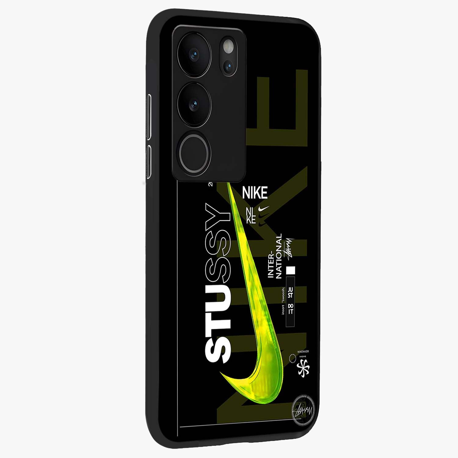 Neon Street Edition Glass Case upright view showcasing colorful neon artwork with modern street culture theme.