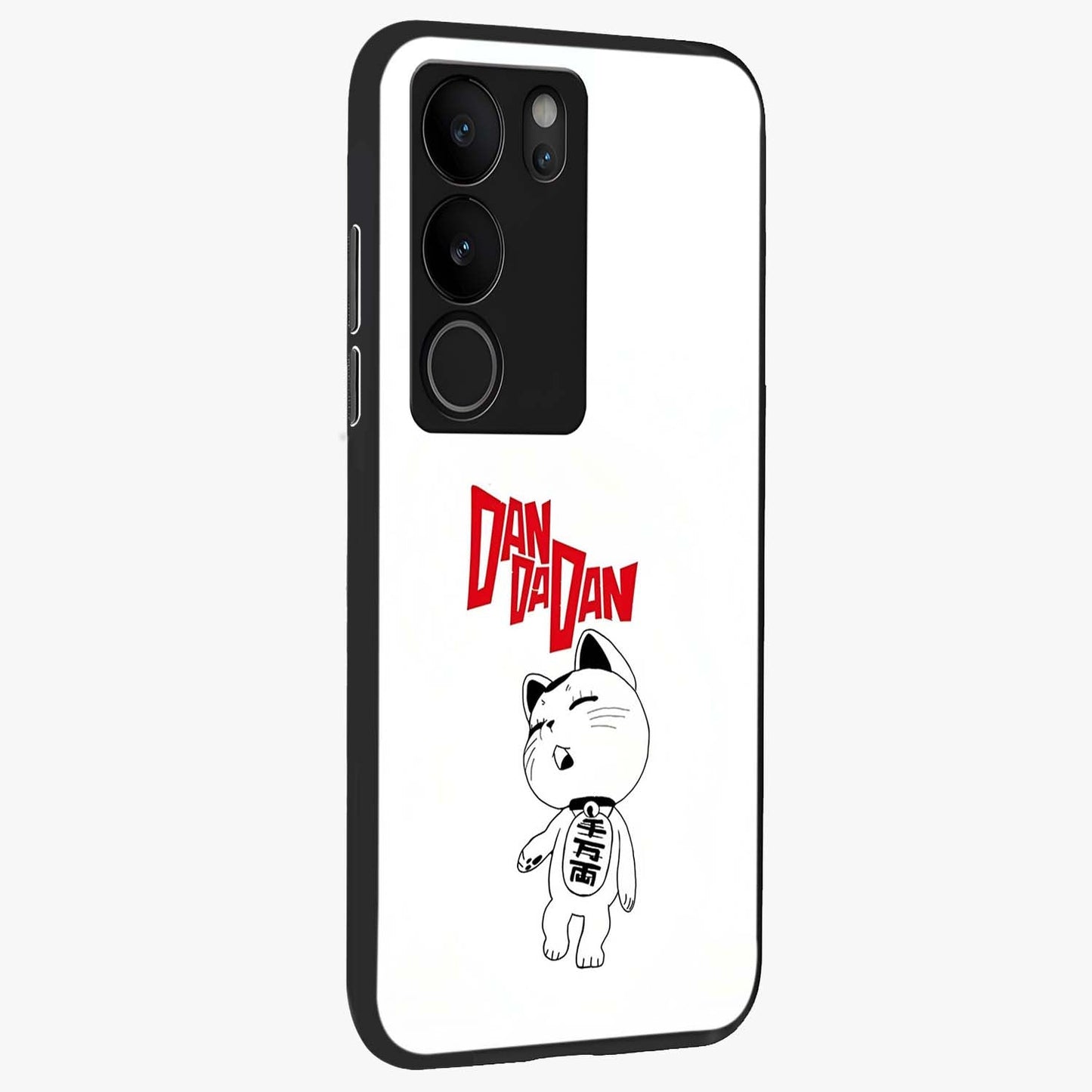 Playful Spirit Charm Glass Case upright view showcasing vibrant charm artwork with fun artistic theme.