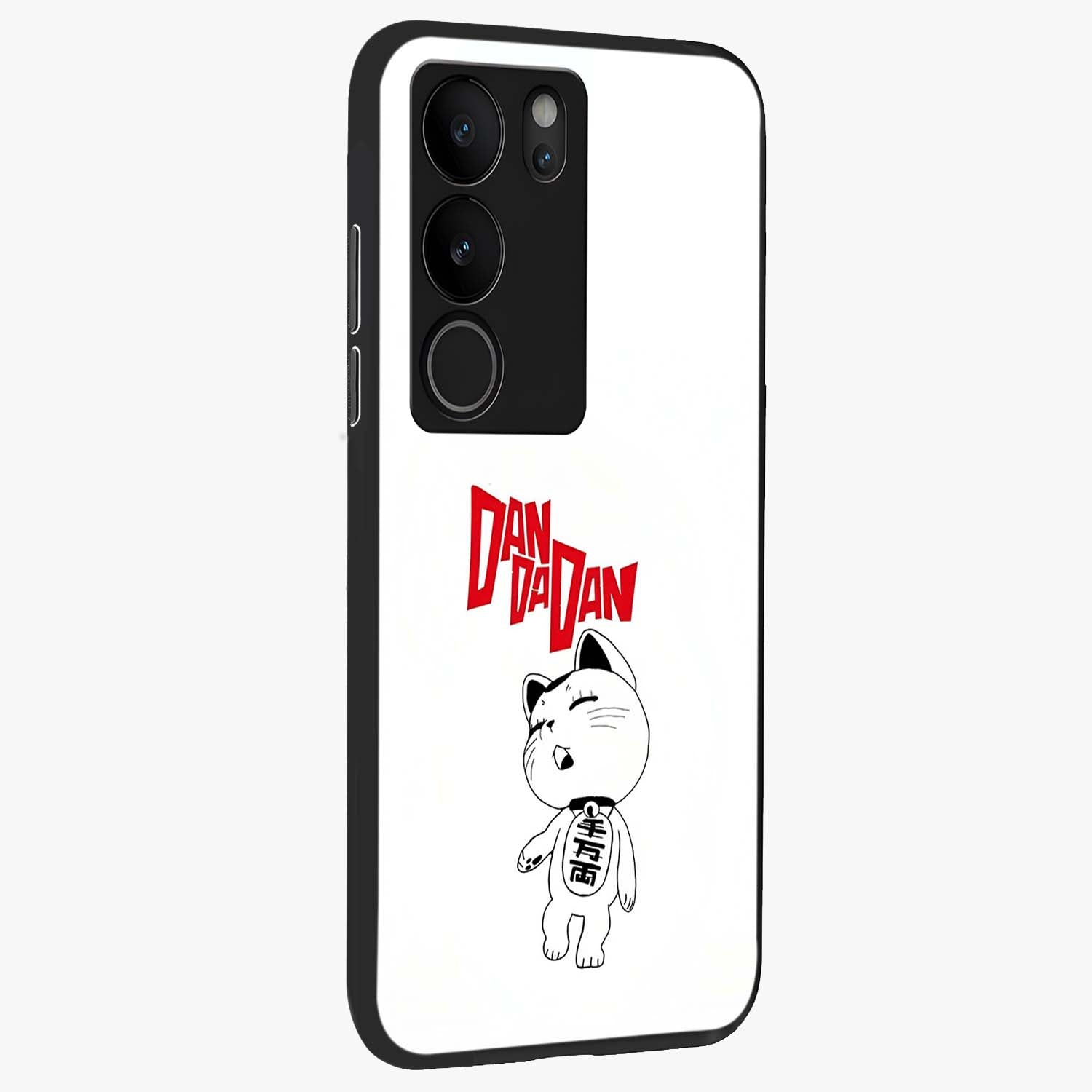Playful Spirit Charm Glass Case upright view showcasing vibrant charm artwork with fun artistic theme.