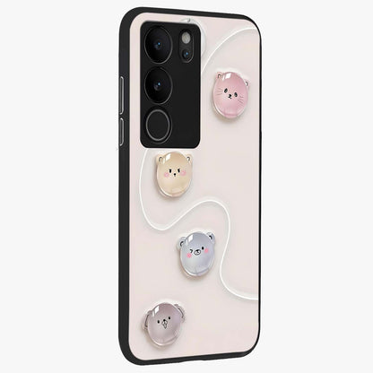 Puffy Face Parade Glass Case upright view showcasing adorable character artwork with cheerful animated theme.