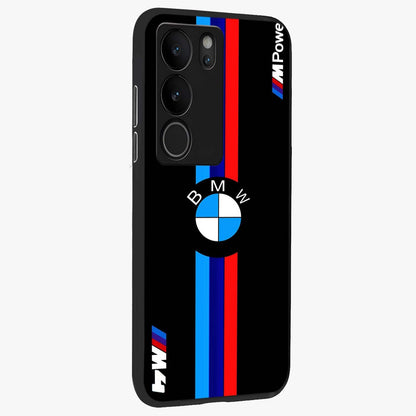 Turbo BMW Beast Glass Case upright view showcasing powerful car artwork with modern motorsport theme.