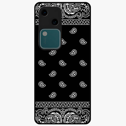Retro Rebel Threads Glass Case showing flat back view with vintage street style artwork and glossy glass finish.