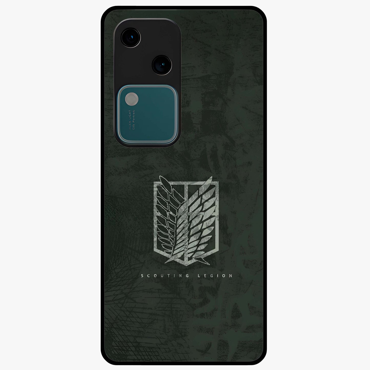 Wings Of Freedom Glass Case showing flat back view with symbolic wings artwork and glossy glass finish.