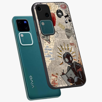 City Dream Sketch Glass Case displayed in angled mockup highlighting minimal city illustration with aesthetic sketch style.