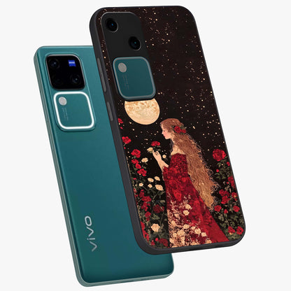 Crimson Dreams Glass Case displayed in angled mockup highlighting soft crimson aesthetic design with artistic theme.