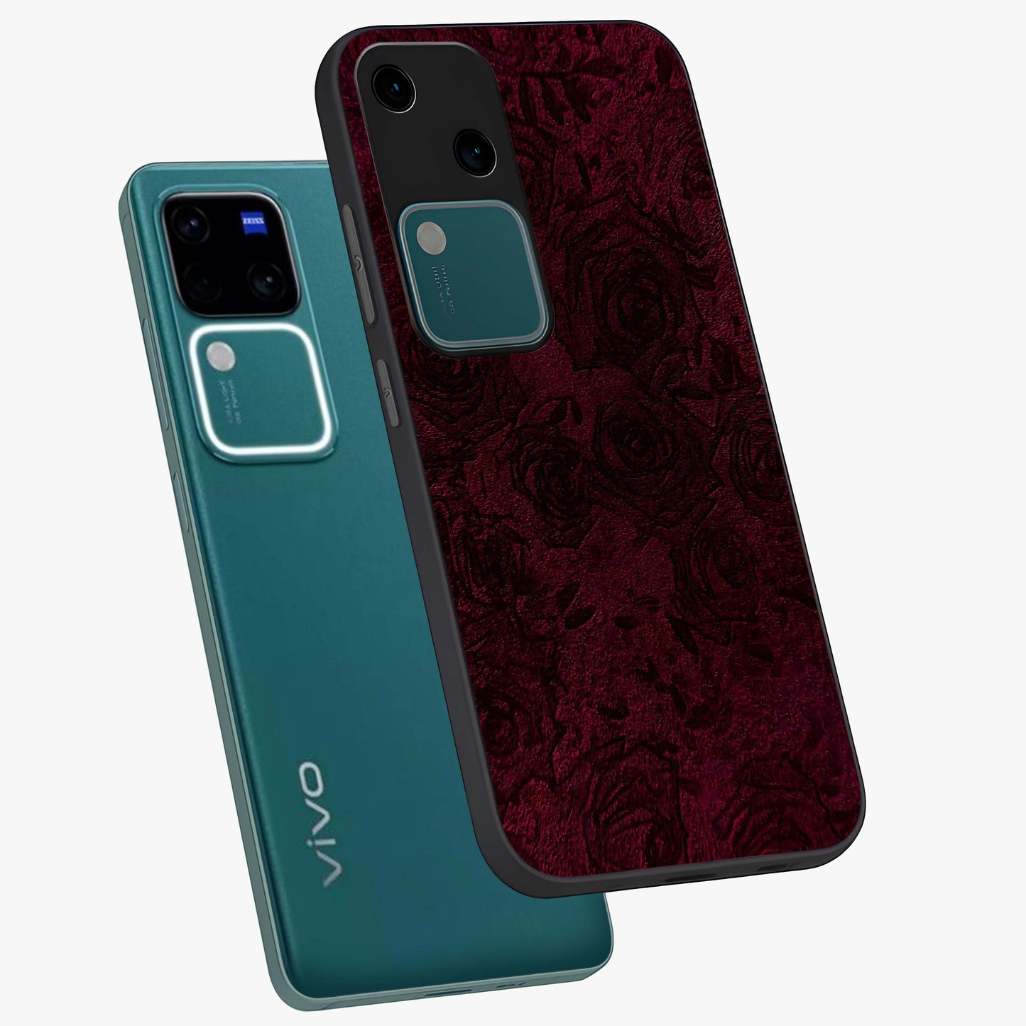 Crimson Fade Flow Glass Case displayed in angled mockup highlighting smooth gradient design with modern aesthetic style.