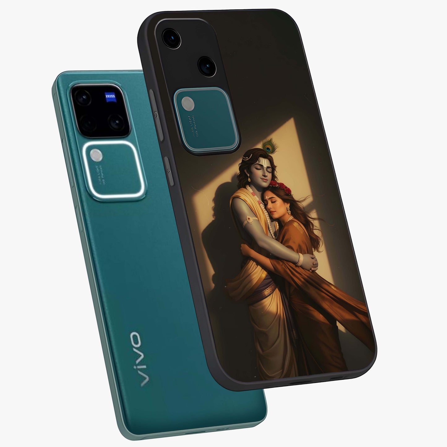 Divine Eternal Love Glass Case displayed in angled mockup highlighting elegant divine inspired design with peaceful aesthetic.