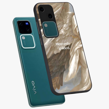 Divine Winged Grace Glass Case displayed in angled mockup highlighting graceful wing design with divine aesthetic style.