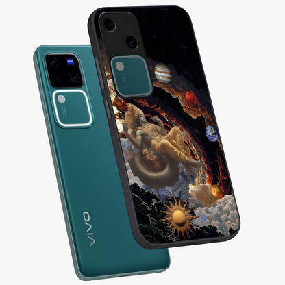 Galactic Divine God Glass Case displayed in angled mockup highlighting powerful celestial deity illustration with galactic aesthetic.