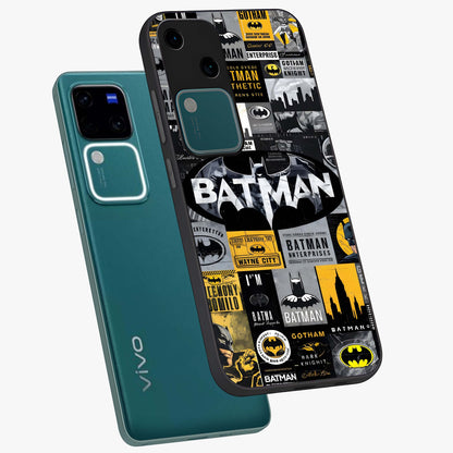 Knight Gotham Rise Glass Case displayed in angled mockup highlighting powerful knight silhouette design with dramatic aesthetic.