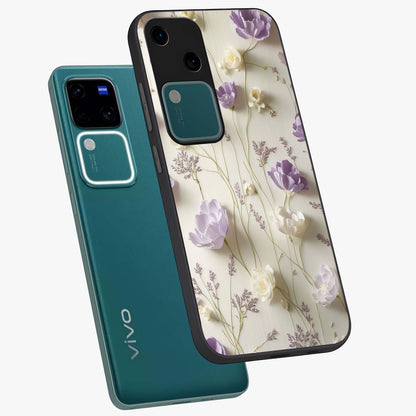 Lilac Breeze Harmony Glass Case displayed in angled mockup highlighting calm lilac breeze design with soothing aesthetic style.