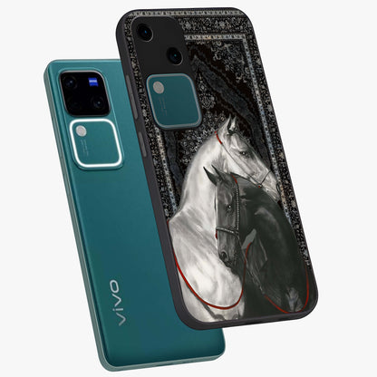 Majestic Ride Legacy Glass Case displayed in angled mockup highlighting sleek vehicle design with bold racing aesthetic.