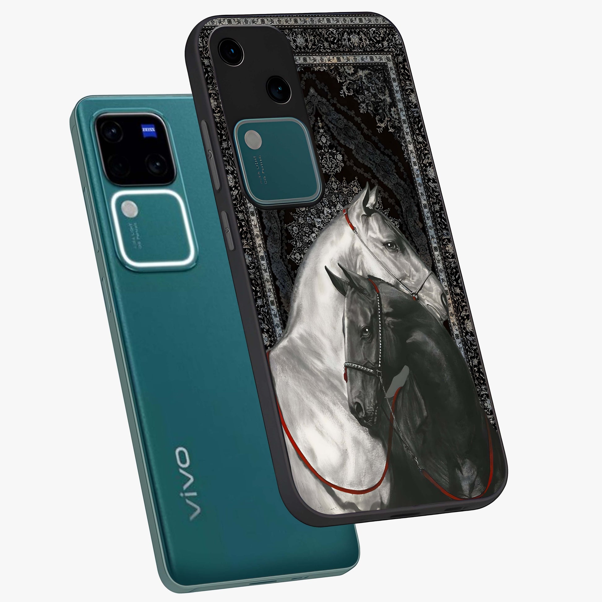 Majestic Ride Legacy Glass Case displayed in angled mockup highlighting sleek vehicle design with bold racing aesthetic.