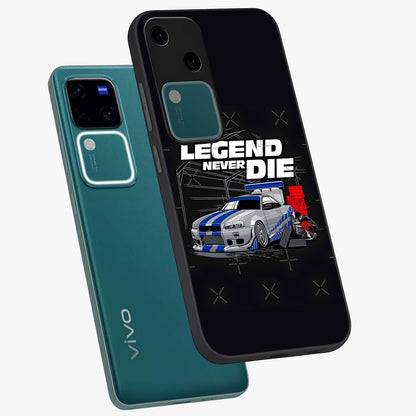 Midnight Racing Legacy Glass Case displayed in angled mockup highlighting dynamic automotive design with bold midnight aesthetic.
