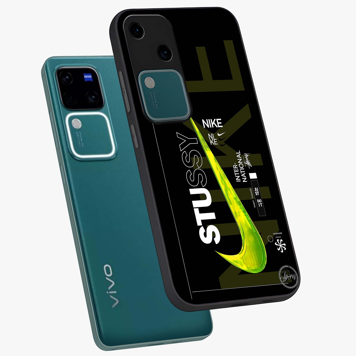 Neon Street Edition Glass Case displayed in angled mockup highlighting vibrant urban design with bold street aesthetic.