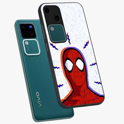 Omg Spiderman Glass Case displayed in angled mockup highlighting dynamic hero illustration with action comic aesthetic.
