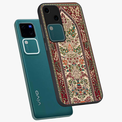 Persian Inspired Glass Case displayed in angled mockup highlighting intricate traditional design with elegant cultural aesthetic.