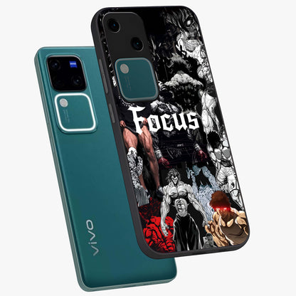 Relentless Power Focus Glass Case displayed in angled mockup highlighting bold statement design with modern aesthetic style.