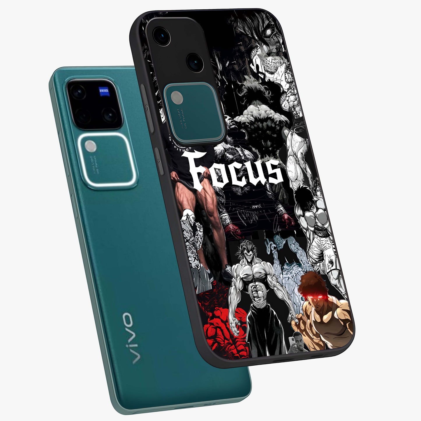 Relentless Power Focus Glass Case displayed in angled mockup highlighting bold statement design with modern aesthetic style.