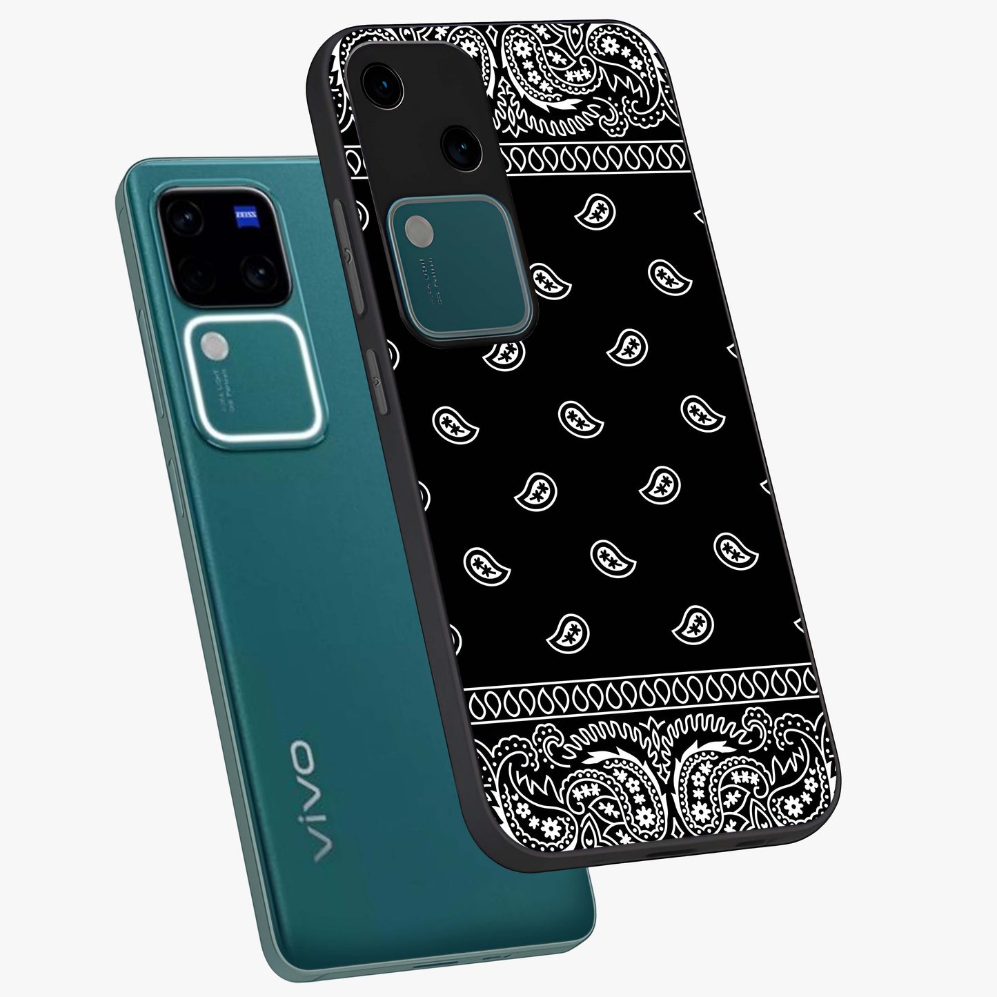 Retro Rebel Threads Glass Case displayed in angled mockup highlighting retro inspired graphic design with rebellious aesthetic.