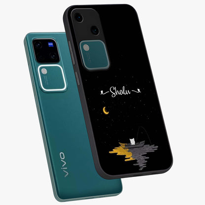Silent Night Row Glass Case displayed in angled mockup highlighting peaceful evening design with dreamy night aesthetic.