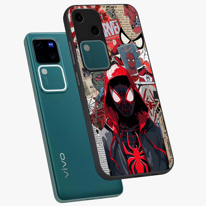 Spider Collage Street Glass Case displayed in angled mockup highlighting dynamic street style collage design with comic aesthetic.