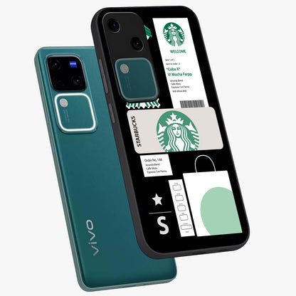 Starbucks Mocha Glass Case displayed in angled mockup highlighting stylish mocha themed design with cozy café aesthetic.