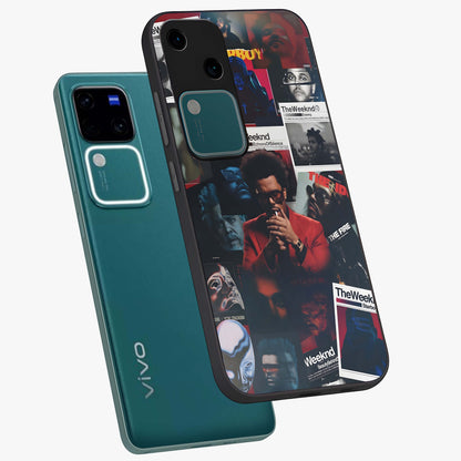 The Weeknd Glass Case displayed in angled mockup highlighting stylish pop culture inspired design with modern aesthetic.