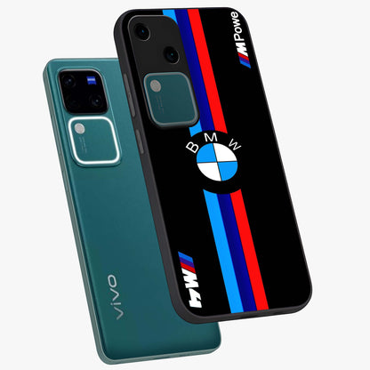 Turbo BMW Beast Glass Case displayed in angled mockup highlighting sleek racing car design with bold automotive aesthetic.