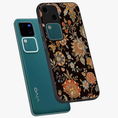 Vintage Floral Dream Glass Case displayed in angled mockup highlighting elegant vintage flower design with soft aesthetic style.