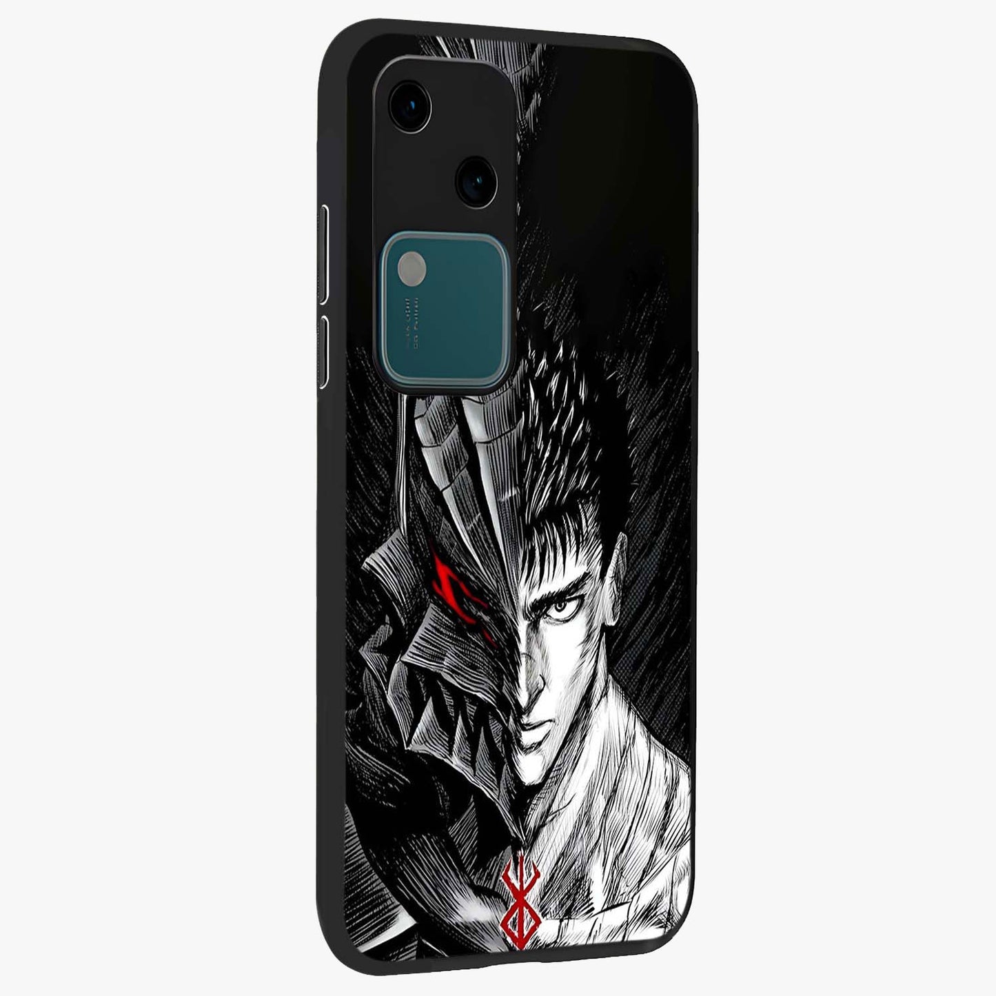 Berserker Blood Oath Glass Case upright view showcasing intense warrior aesthetic with dramatic artistic style.