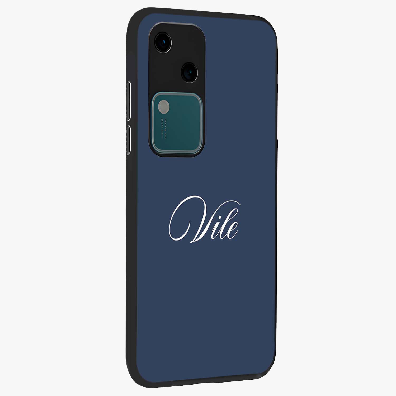 Blue Vintage Floral Pattern Glass Case displayed in angled mockup highlighting classic blue floral pattern and retro aesthetic design.