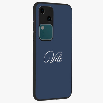 Blue Vintage Floral Pattern Glass Case displayed in angled mockup highlighting classic blue floral pattern and retro aesthetic design.