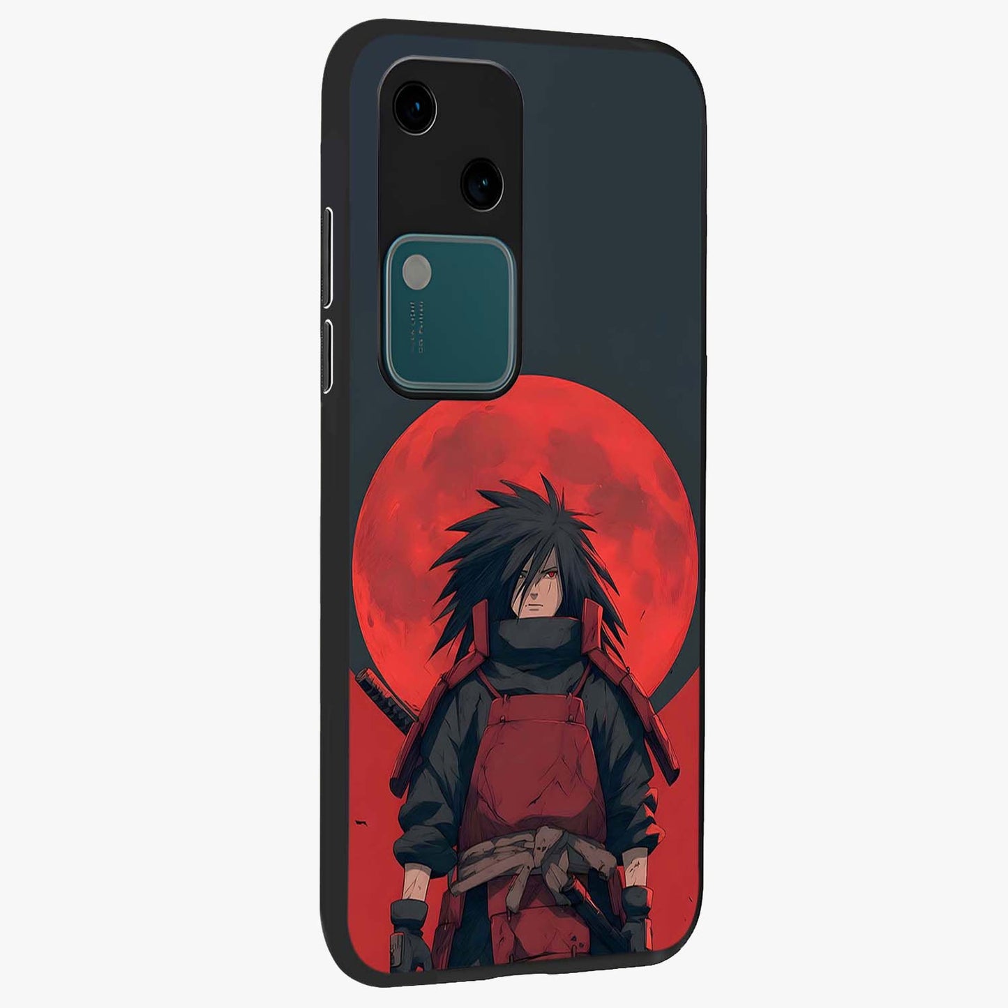 Crimson Moon Warlord Glass Case upright view showcasing powerful warlord artwork with dark celestial theme.