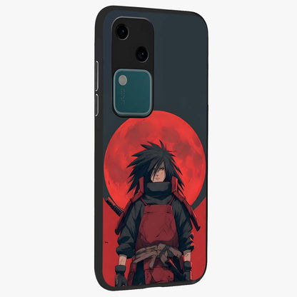 Crimson Moon Warlord Glass Case upright view showcasing powerful warlord artwork with dark celestial theme.