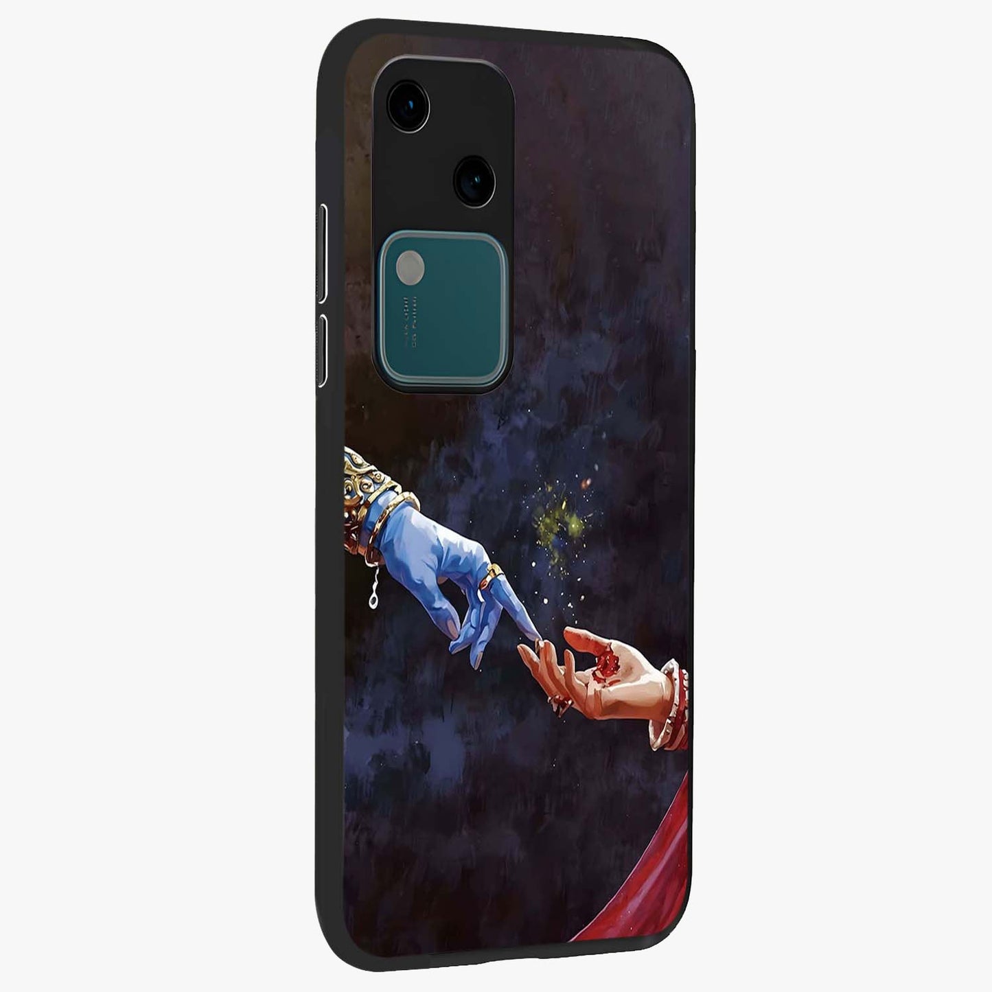 Divine Touch Eternal Glass Case upright view showcasing peaceful spiritual artwork with eternal divine theme.