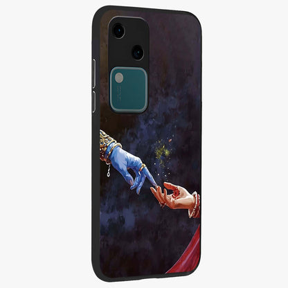 Divine Touch Eternal Glass Case upright view showcasing peaceful spiritual artwork with eternal divine theme.