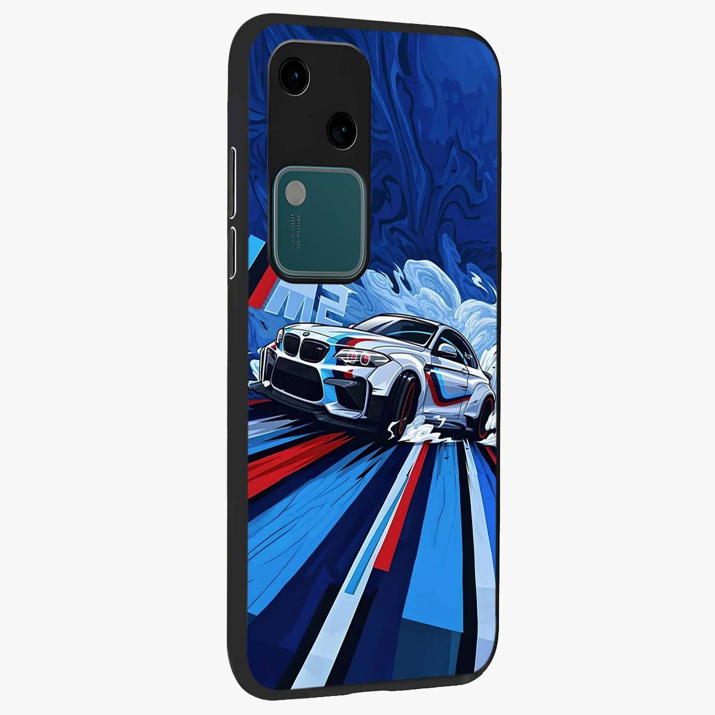 Drift Power Rush Glass Case upright view showcasing high speed racing artwork with bold automotive theme.